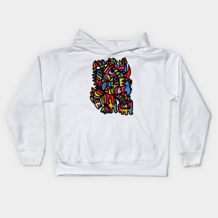 Aztec Rainbow King Graffiti Kids Hoodie